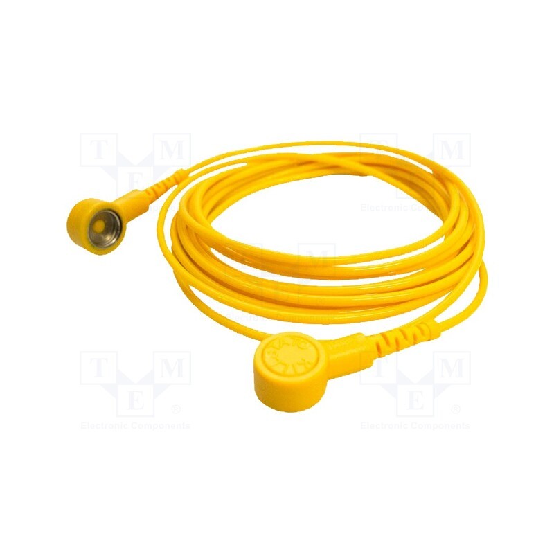 1 pcs x COBA EUROPE - HR000011 - Connection cable, ESD, yellow, 1MΩ, 3m
