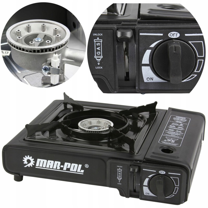 Piezo ignition 2500 gas stove, portable case