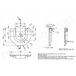 Belt fastening eyelet holder 1 pc brenderup