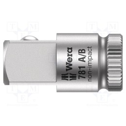 1 pcs x WERA - 5042670001 - Adapter, 1/4',3/8' square