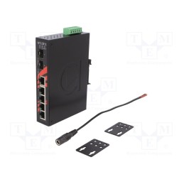 1 pcs x ANTAIRA - LNX-0702C-SFP - Switch Ethernet, unmanaged, Number of ports: 7, 12÷48VDC, RJ45, 6W