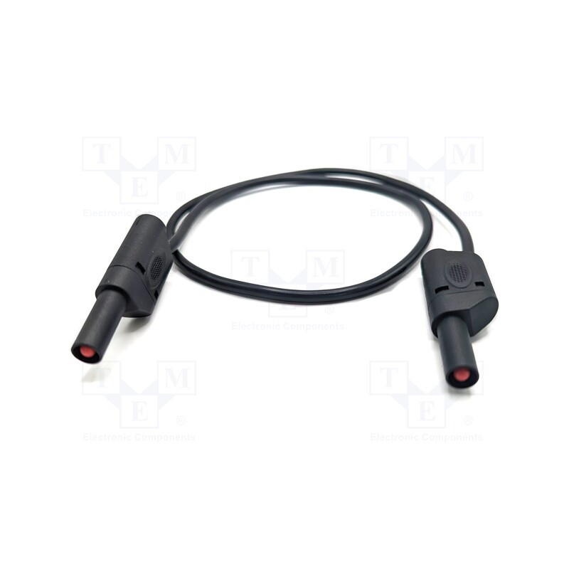 1 pcs x MUELLER ELECTRIC - 22.421-1M-0 - Test lead, 32A, banana plug 4mm,both sides, Urated: 1kV, Len: 1m