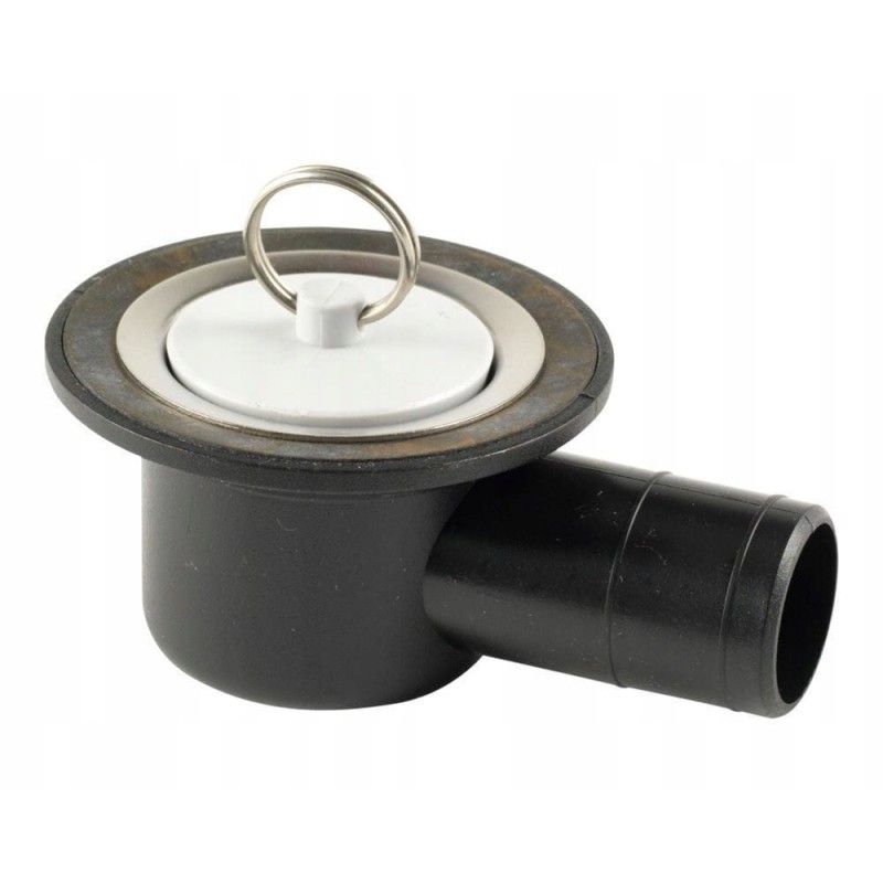 Sink drain at an angle for a 25mm hose