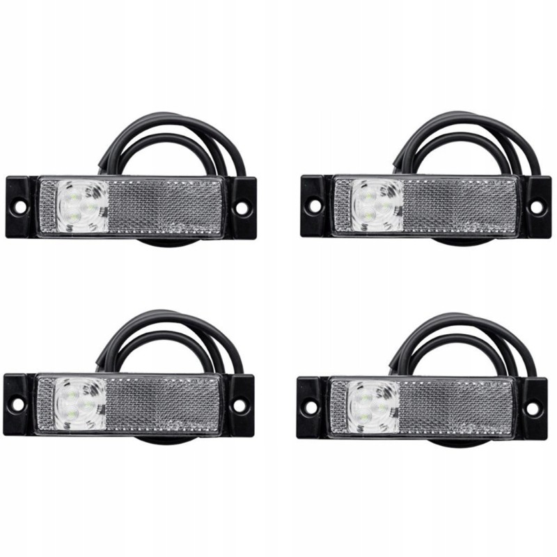 Set of 4x LED marker lamps with horpol reflector