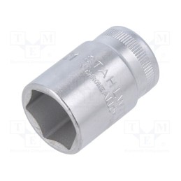 1 pcs x STAHLWILLE - 3030021 - Socket, 6-angles,socket spanner, HEX 21mm, 1/2', 42mm, short
