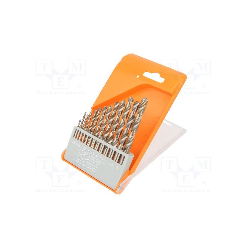 1 set x PG PROFESSIONAL - 15.62 - Drill set, for metal, high speed steel stal szybkotnąca HSS