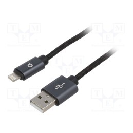 1 pcs x GEMBIRD - CCB-MUSB2B-AMLM-6 - Cable, USB 2.0, Apple Lightning plug,USB A plug, gold-plated
