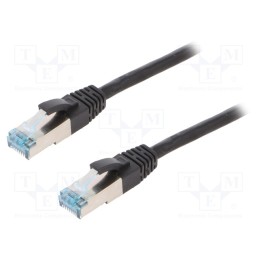 1 pcs x LOGILINK - CQ6035S - Patch cord, S/FTP, 6a, stranded, Cu, PUR, black, 1m, 27AWG, IP20