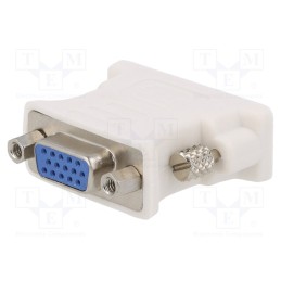 1 pcs x GEMBIRD - A-DVI-VGA - Converter, D-Sub 15pin HD socket,DVI-I (24+5) plug, white