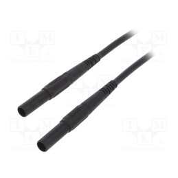 1 pcs x STu00c4UBLI - 66.9392-20021 - Test lead, 32A, banana plug 4mm,both sides, Len: 2m, black