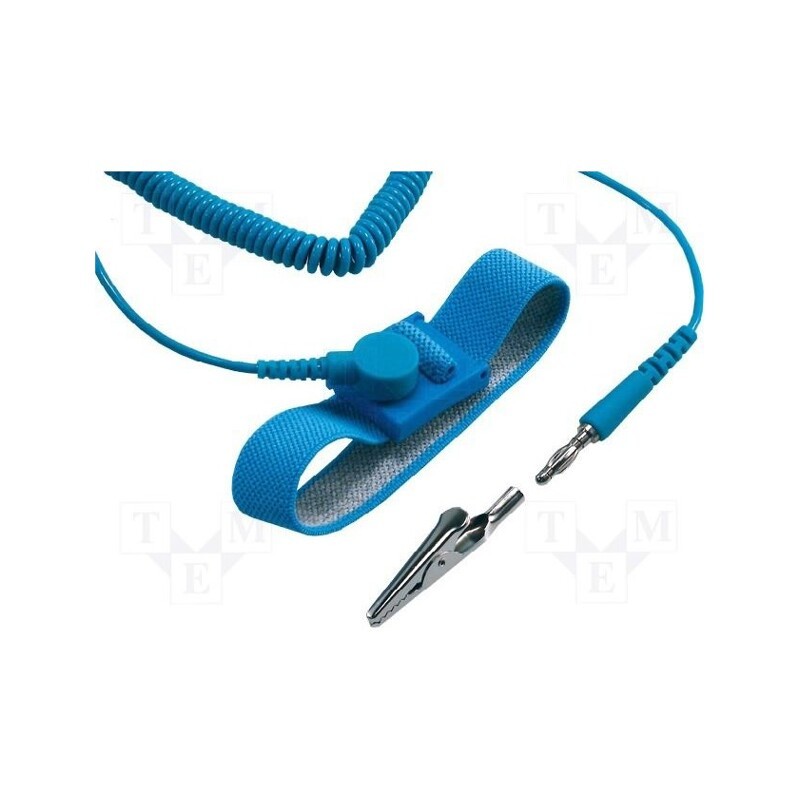 1 set x ENGINEER - ZC-50 - Wristband, ESD, W: 19mm, 1MΩ, Leng.after stretch: 2m