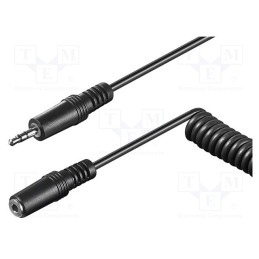 1 pcs x Goobay - 50017 - Cable, Jack 3.5mm socket,Jack 3.5mm plug, 5m, black, Øout: 4mm
