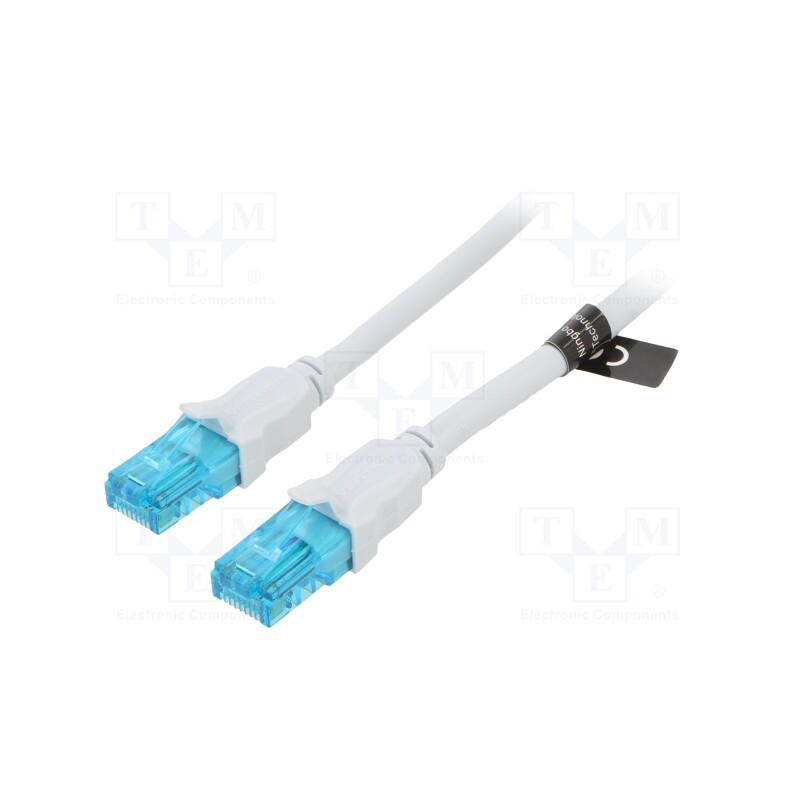 1 pcs x VENTION - VAP-A10-S200 - Patch cord, U/UTP, 5e, CCA, PVC, blue-black, 2m, 26AWG, Cores: 8