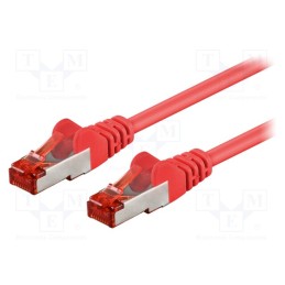 1 pcs x Goobay - 95467 - Patch cord, S/FTP, 6, stranded, CCA, PVC, red, 0.5m, 27AWG