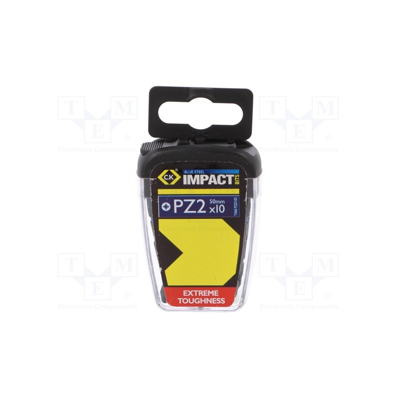 1 set x C.K - T4560 PZ2LD10 - Screwdriver bit, Pozidriv®, PZ2, Overall len: 50mm, 10pcs.