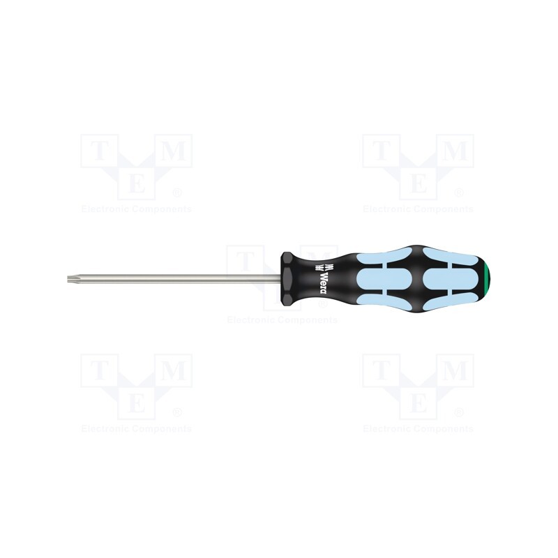 1 pcs x WERA - 5032054001 - Screwdriver, Torx®, TX20, Blade length: 100mm, Overall len: 198mm
