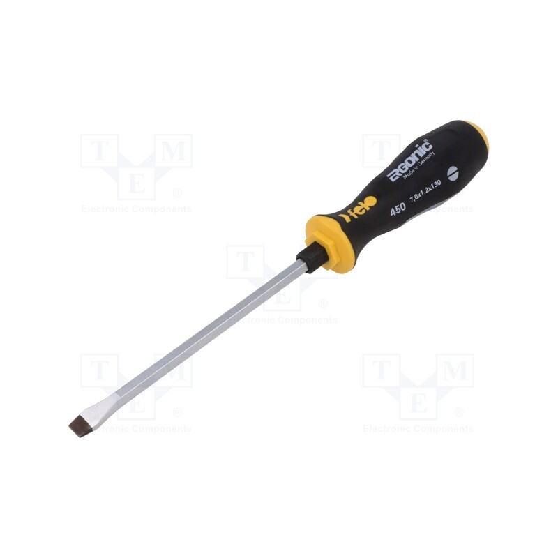 1 pcs x FELO - 450 070 40 - Screwdriver, slot, for impact, 7,0x1,2mm, ERGONIC®