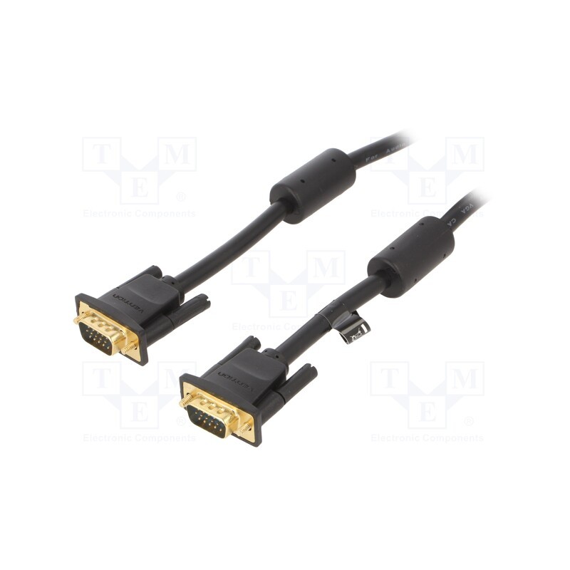 1 pcs x VENTION - DAEBI - Cable, D-Sub 15pin HD plug,both sides, black, 3m, Core: Cu, 30AWG
