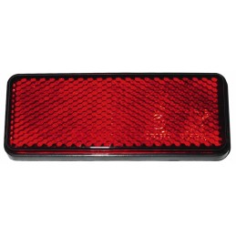 Rectangular red self-adhesive reflector 95x35 m