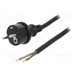 1 pcs x PLASTROL - W-97271 - Cable, 3x1.5mm2, CEE 7/7 (E/F) plug,wires,SCHUKO plug, rubber