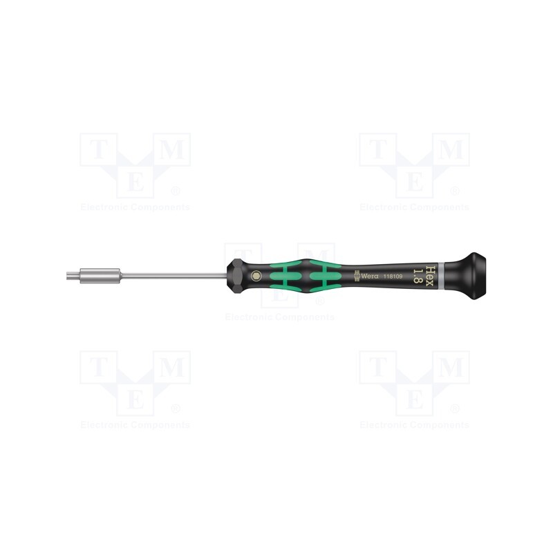 1 pcs x WERA - 5118109001 - Screwdriver, 6-angles socket, precision, Kraftform Micro