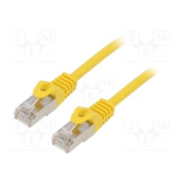 1 pcs x GEMBIRD - PP6-1M/Y - Patch cord, F/UTP, 6, stranded, CCA, PVC, yellow, 1m, RJ45 plug