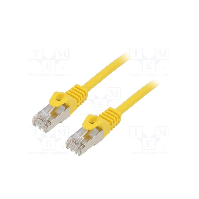 1 pcs x GEMBIRD - PP6-1M/Y - Patch cord, F/UTP, 6, stranded, CCA, PVC, yellow, 1m, RJ45 plug