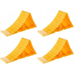 Caravan trailer wheel chock, 4 pieces