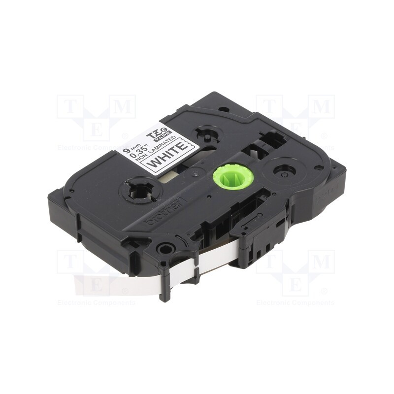 1 pcs x BROTHER - TZE-N221 - Tape, 9mm, 8m, white, Character colour: black, non laminated,glued