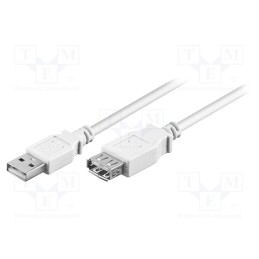 1 pcs x Goobay - 96197 - Cable, USB 2.0, USB A socket,USB A plug, 0.6m, white, Core: Cu