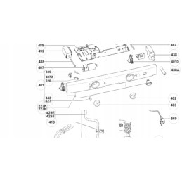 Dometic refrigerator selector knob, left, gray