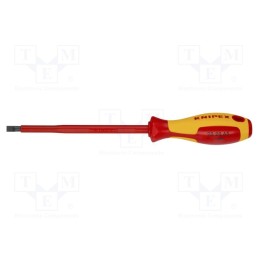 1 pcs x KNIPEX - 98 20 65 - Screwdriver, insulated, slot, 6,5x1,2mm, Blade length: 150mm