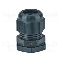 1 pcs x HENSEL - 36000196 - Cable gland, M25, 1.5, IP66,IP67, polyamide, black