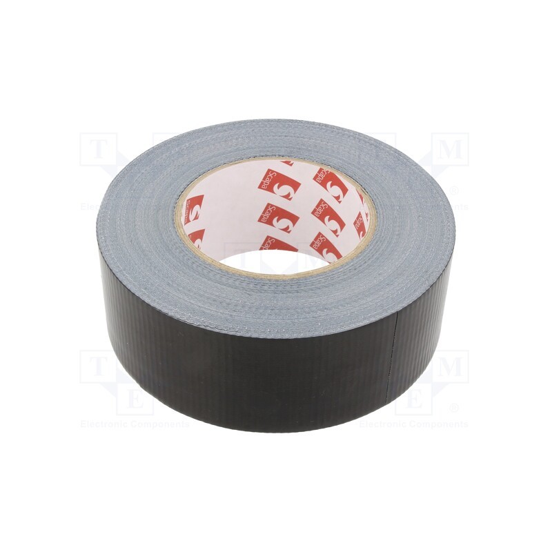1 rol x SCAPA - TAŚMA 3163 50MM/50M CZARNA TKANINOWA - Tape: duct, W: 50mm, L: 50m, Thk: 0.23mm, black, rubber, -20÷75°C