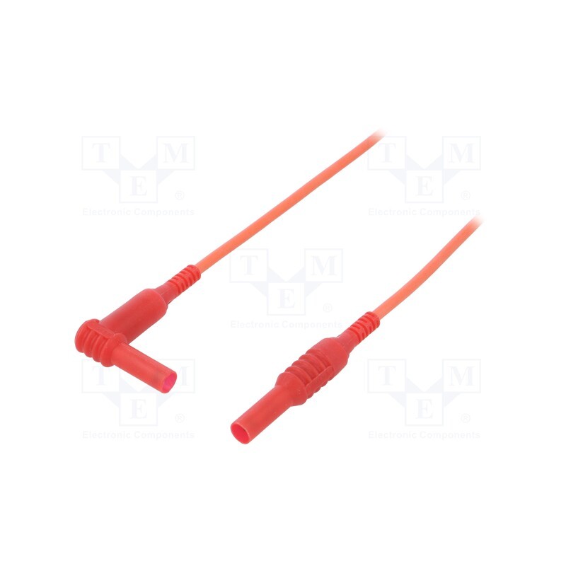 1 pcs x CLIFF - CIH30241R - Test lead, 1kVDC, 10A, banana plug 4mm,angular banana plug 4mm