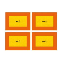 Reflective warning board, short, 28x20, 4 pcs