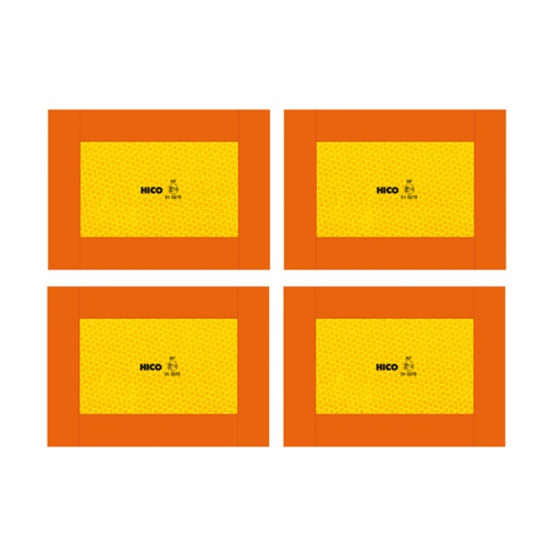 Reflective warning board, short, 28x20, 4 pcs