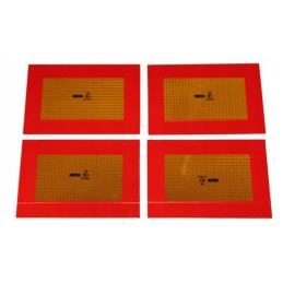 Reflective warning board, short, 28x20, 4 pcs
