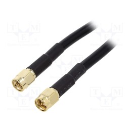 1 pcs x MFG - SMA-MM/50/0.5 - Cable, 50Ω, 0.5m, SMA plug,both sides, black
