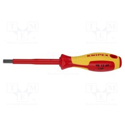 1 pcs x KNIPEX - 98 13 60 - Screwdriver, insulated, hex key, HEX 6mm, Blade length: 100mm