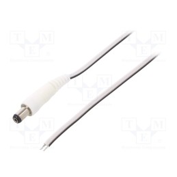 1 pcs x BQ CABLE - DC.CAB.1900.0150 - Cable, 2x0.5mm2, wires,DC 5,5/1,7 plug, straight, white, 1.5m