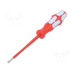 1 pcs x WERA - 5022731001 - Screwdriver, insulated, slot, 4,0x0,8mm, Blade length: 100mm