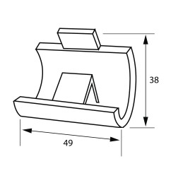 Bolzoni fem 2 forklift slide, plastic