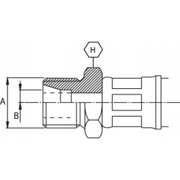 Straight inserted end with gz din 2353 m12 LR612
