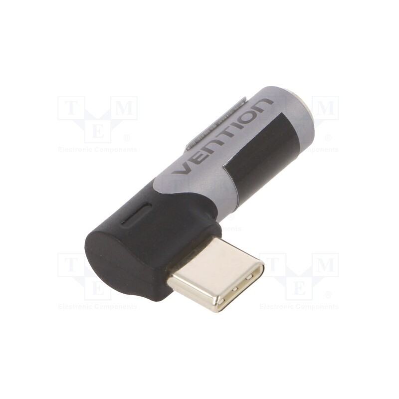 1 pcs x VENTION - BGWH0 - Adapter, Jack 3.5mm socket,USB C angled plug, nickel plated