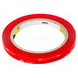 1 rol x 3M - 3M 4905 9MM 5.5M - Tape: fixing, W: 9mm, L: 5.5m, Thk: 500um, acrylic, transparent