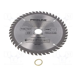 1 pcs x PROLINE - 84165 - Circular saw, Ø: 160mm, Øhole: 20mm, Teeth: 48, cemented carbide