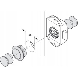 Bathroom lock toilet toilet push handle bolt