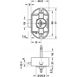 Bathroom lock toilet toilet push handle bolt