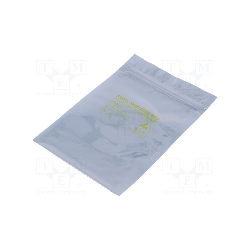1 set x ANTISTAT - 013-0003 - Protection bag, ESD, L: 152mm, W: 102mm, Thk: 75um, 100pcs, &lt,10GΩ
